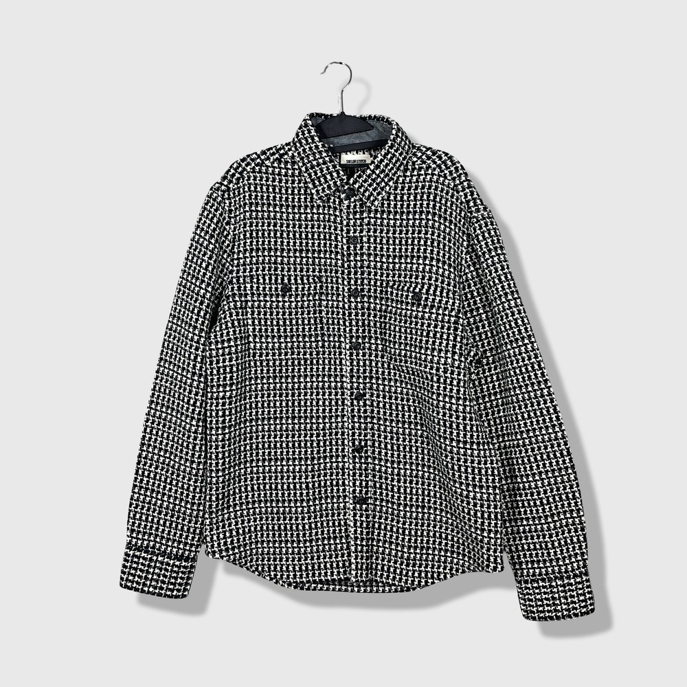 Taylor Stitch Shirt Jacket Mens 40 Black White Houndstooth Heritage Workwear